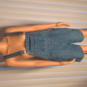 New York & Company Blue Denim Jeans Overalls